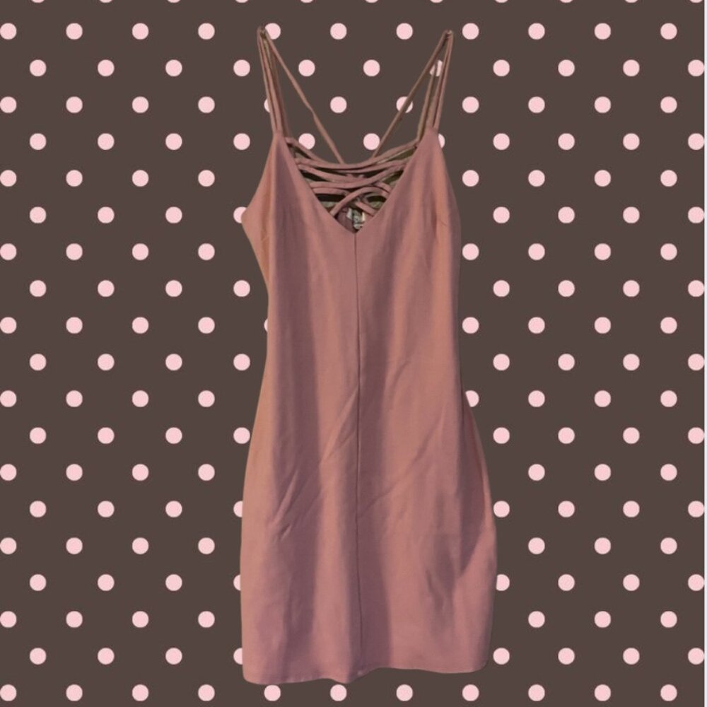 pink, short dress, size small